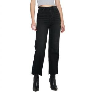 NEW HIDDEN tracey wide straight denim in black